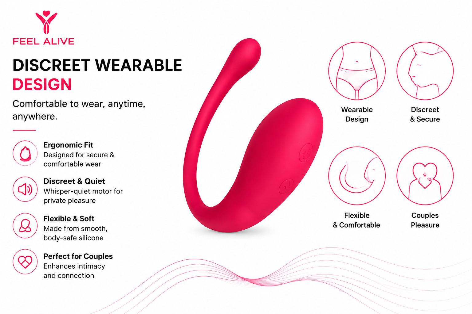 Feel Alive Wearable App Control Vibrator