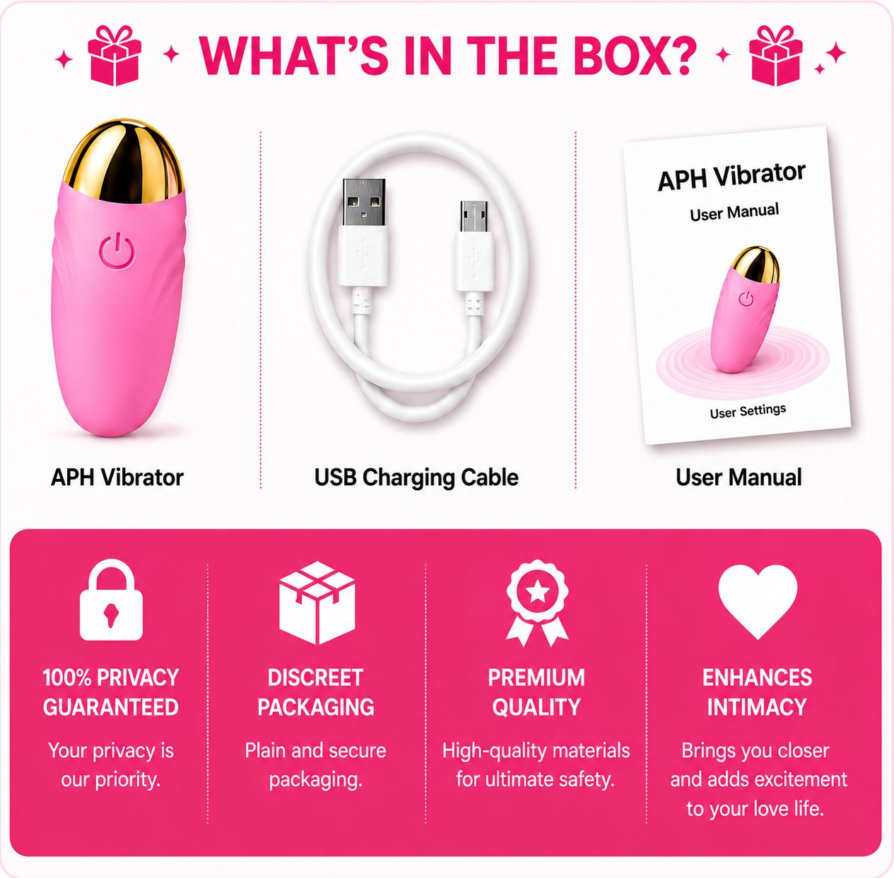 Feel Alive APH Vibrator – App Controlled Waterproof Massager with 10 Vibration Modes