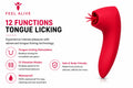 Feel Alive 12 Function Tongue Licking Vibrator – Waterproof Silicone Stimulator