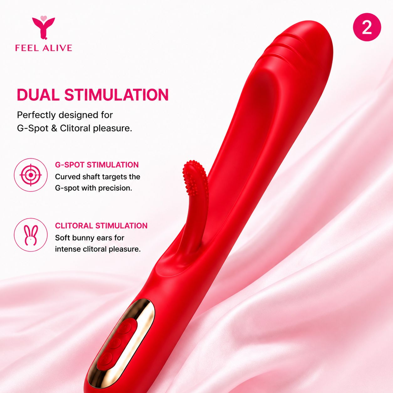 Feel Alive Rabbit Vibrator – Dual Stimulation G-Spot Massager